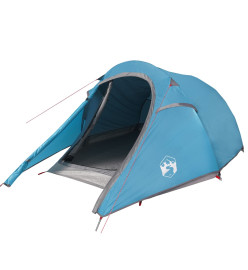 Tente de camping tunnel 2 personnes bleu imperméable