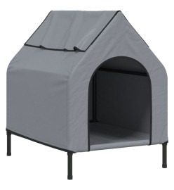 Niche pour chien anthracite tissu Oxford et acier