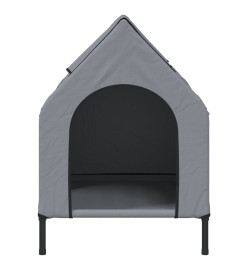 Niche pour chien anthracite tissu Oxford et acier