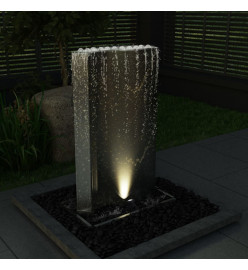 Fontaine de jardin Argenté 60,2x37x122,1 cm Acier inoxydable