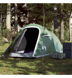 Tente de camping tunnel 2 personnes vert imperméable