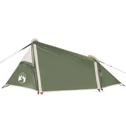 Tente de camping tunnel 2 personnes vert imperméable