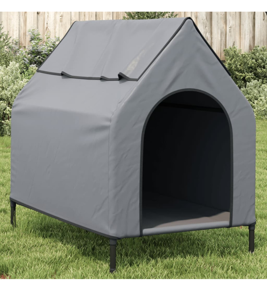 Niche pour chien anthracite tissu Oxford et acier