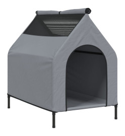 Niche pour chien anthracite tissu Oxford et acier