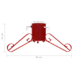 Support de sapin de Noël Rouge 58x58x21 cm