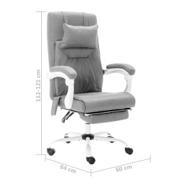 Chaise de bureau de massage Gris Tissu