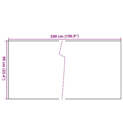 Paravent de balcon anthracite 500x90 cm résine tressée