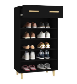 Armoire à chaussures Noir 60x35x105 cm Bois d'ingénierie