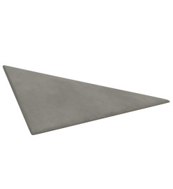 Panneaux muraux 12 pcs Gris clair 30x30 cm Velours 0,54 m²