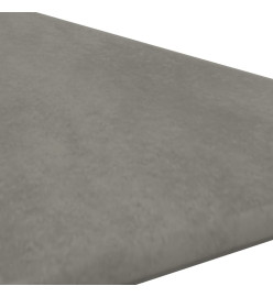 Panneaux muraux 12 pcs Gris clair 30x30 cm Velours 0,54 m²