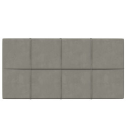 Panneaux muraux 12 pcs Gris clair 60x30 cm Velours 2,16 m²