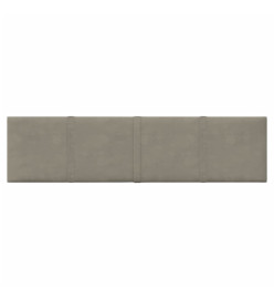 Panneaux muraux 12 pcs Gris clair 60x15 cm Velours 1,08 m²