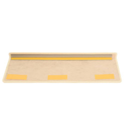 Tapis d'escalier autocollants 15 pcs 65x21x4 cm Crème