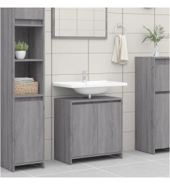 Armoire de bain Sonoma gris 60x33x61 cm Bois d'ingénierie