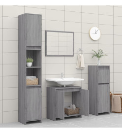 Armoire de bain Sonoma gris 60x33x61 cm Bois d'ingénierie