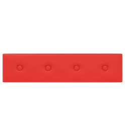 Panneaux muraux 12 pcs Rouge 60x15 cm Similicuir 1,08 m²