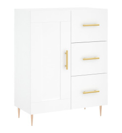 Buffet haut Blanc 69,5x34x180 cm Bois d'ingénierie