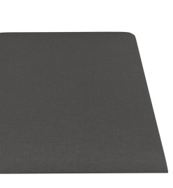 Panneaux muraux 12 pcs Gris foncé 60x15 cm Tissu 1,08 m²