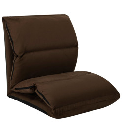 Chaise pliable de sol Marron Microfibre