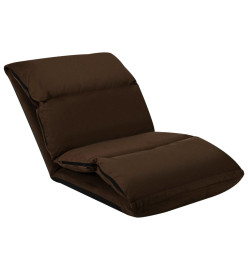 Chaise pliable de sol Marron Microfibre