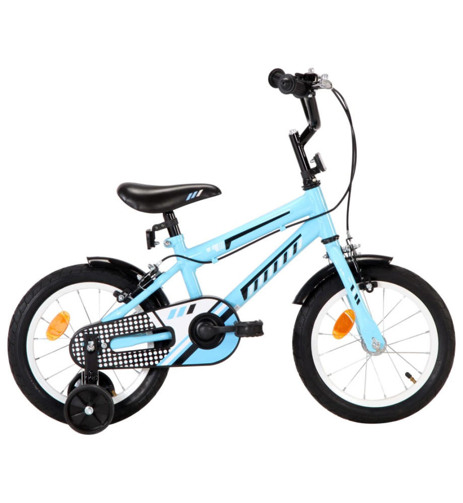 Vélo pour enfants 14 pouces Noir et bleu