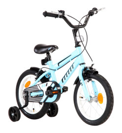 Vélo pour enfants 14 pouces Noir et bleu