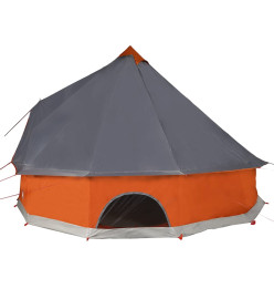 Tente familiale tipi 10 personnes gris et orange imperméable