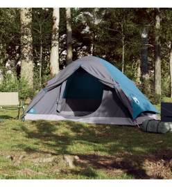 Tente de camping à dôme 2 personnes bleu imperméable