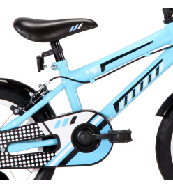 Vélo pour enfants 14 pouces Noir et bleu