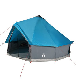 Tente familiale tipi 10 personnes bleu imperméable