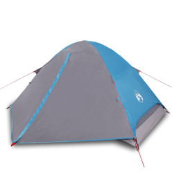 Tente de camping à dôme 4 personnes bleu imperméable