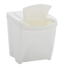 Poubelles à ordures empilables 3 pcs Blanc 75 L Polypropylène