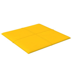 Panneaux muraux 12 pcs Jaune 30x30 cm Velours 1,08 m²