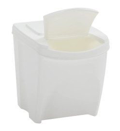 Poubelles à ordures empilables 4 pcs Blanc 100 L Polypropylène