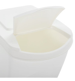 Poubelles à ordures empilables 4 pcs Blanc 100 L Polypropylène