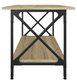 Table basse Chêne sonoma 100x45x45 cm Bois d'ingénierie et fer