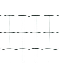 Clôture euro Acier 25 x 0,8 m Vert