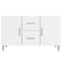 Buffet blanc brillant 100x36x60 cm bois d'ingénierie