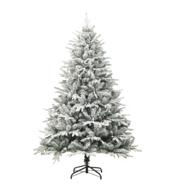 Sapin de Noël artificiel LED et flocons de neige 210 cm PVC PE