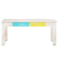 Table basse Blanc 110x60x45 cm Bois de manguier massif