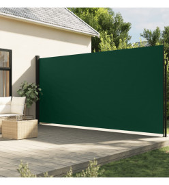 Auvent latéral rétractable vert foncé 220x500 cm