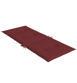 Coussins de chaise dossier haut lot de 2 rouge bordeaux mélangé