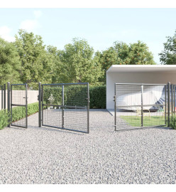 Portal de jardin maille anthracite 500x175 cm acier galvanisé