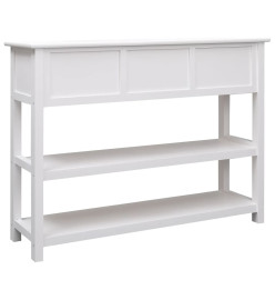 Buffet Blanc 108x30x76 cm Bois de Paulownia massif