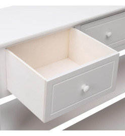 Buffet Blanc 108x30x76 cm Bois de Paulownia massif