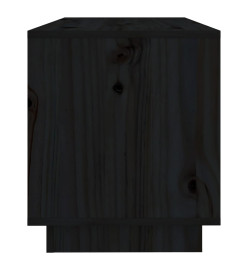 Meuble TV Noir 74x34x40 cm Bois de pin massif