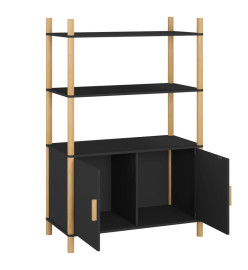 Buffet haut Noir 80x40x121 cm Bois d'ingénierie