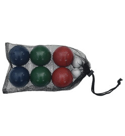 Ensemble de boules Bocce 8 pcs sac de transport bois pin massif