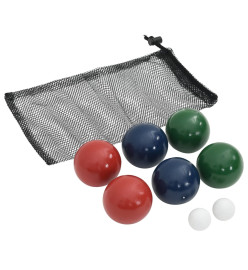 Ensemble de boules Bocce 8 pcs sac de transport bois pin massif