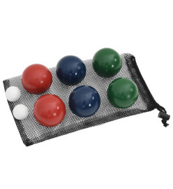 Ensemble de boules Bocce 8 pcs sac de transport bois pin massif